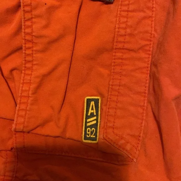 Abercrombie & Fitch Y2K men’s orange cargo shorts, waist 36 - Picture 3 of 9